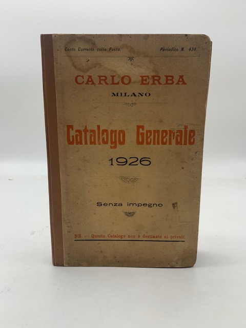 Carlo Erba, Milano. Catalogo generale 1926